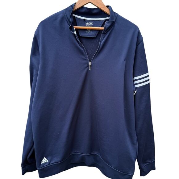 Adidas Climalite Blue with white stripes McGladrey Classic Golf sweatshirt Large - Picture 1 of 6